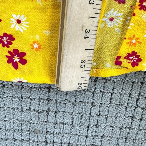 BCBGeneration Midi Skirt Womens Size M Yellow Summer Daisy Floral Slit Side NWT - Picture 8 of 11